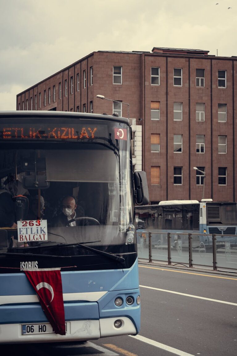 bus on street in ankara